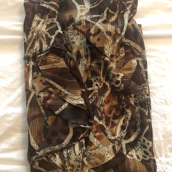 VINTAGE ruffled blouse size large - Picture 10 of 10